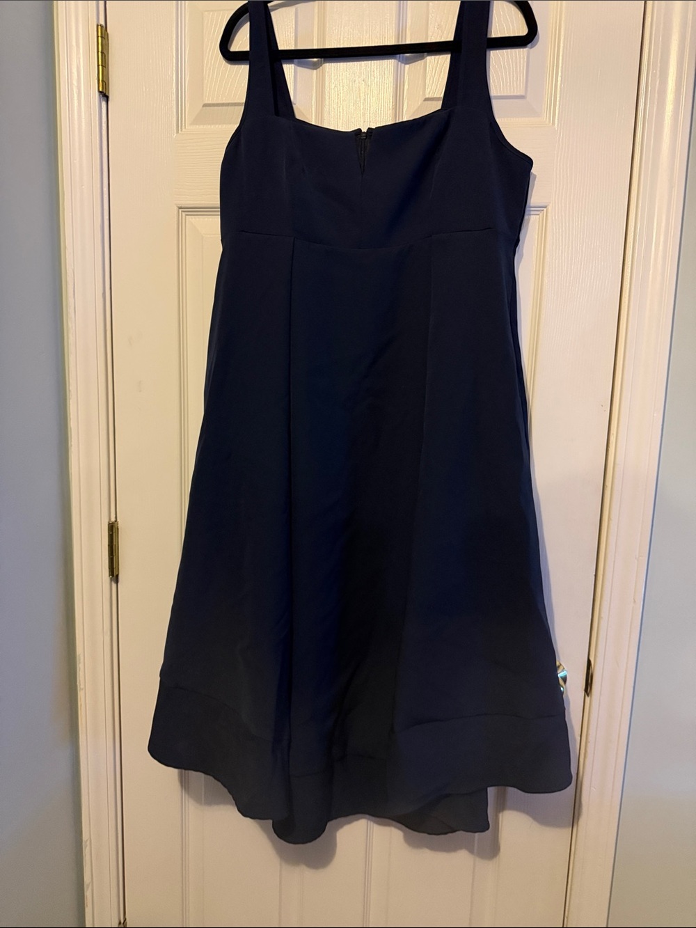 SHEIN Navy Square-Neck Midi A-Line Dress